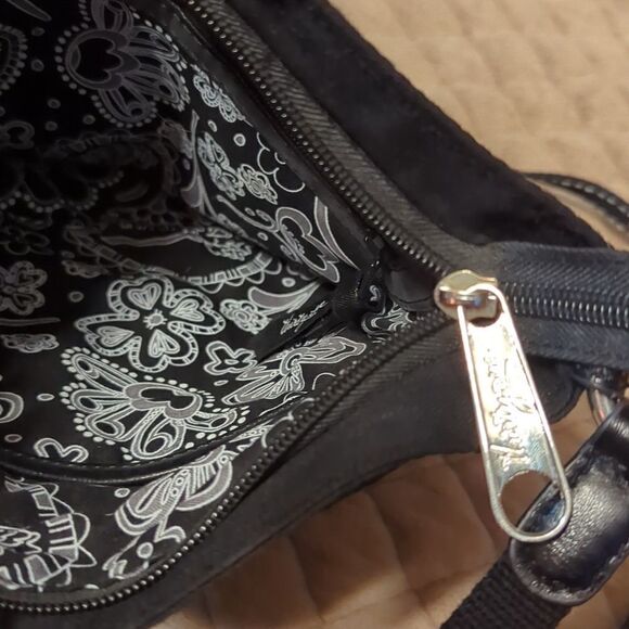 THIRTY ONE 31 CROSS BODY BAG BLACK & WHITE PURSE 11" - Picture 5 of 9